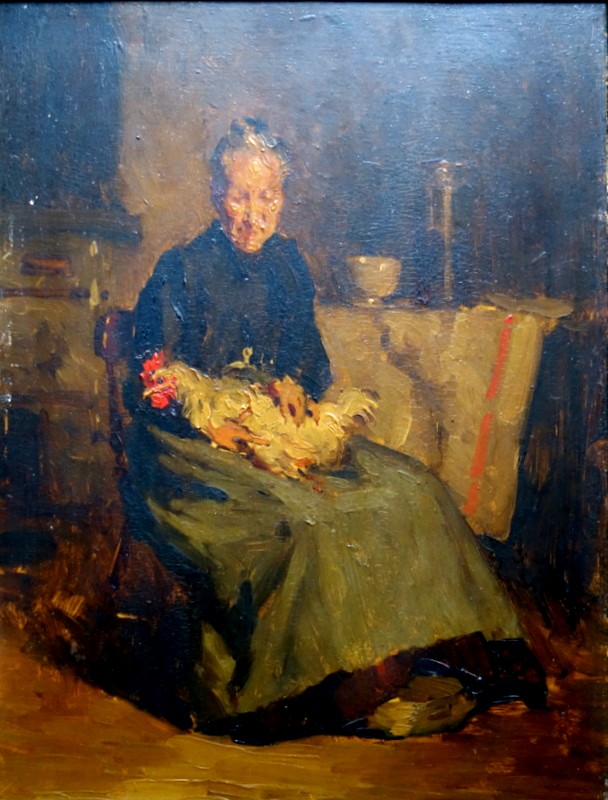 "madame And Her Cock" French School Circa 1890/1900-photo-4