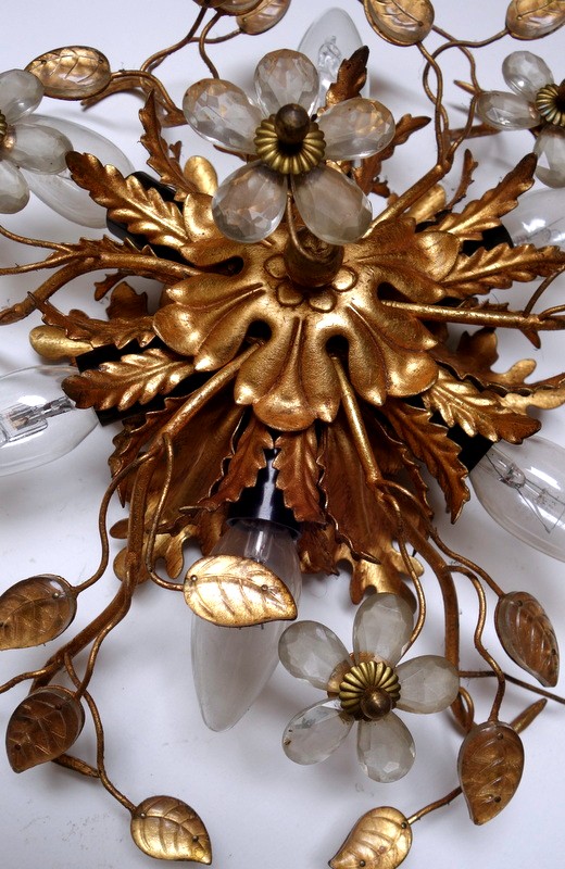 "ceiling Or Wall Light" Maison Banci Or Bagues ...1960/70-photo-2