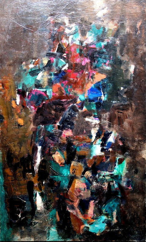 "ABSTRACTION MULTICOLORE" par Batta MIHAILOVITCH vers 1959/60