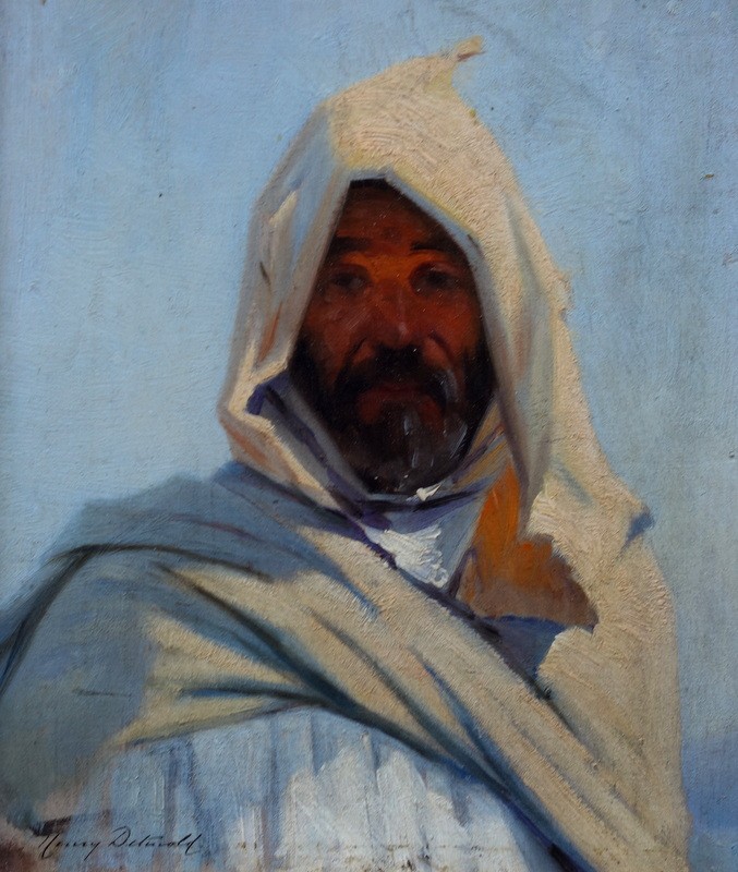 "PORTRAIT ORIENTAL " par Henry DETMOLD (Anglais) vers 1900-photo-2