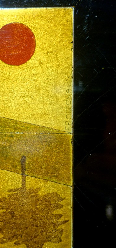 "OMBRES" Laque de Michel FROIDEVAUX  vers 1970/80-photo-3