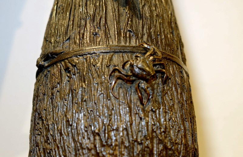 Bronze Vase "lizard And Crab" Meiji Period...japan-photo-4