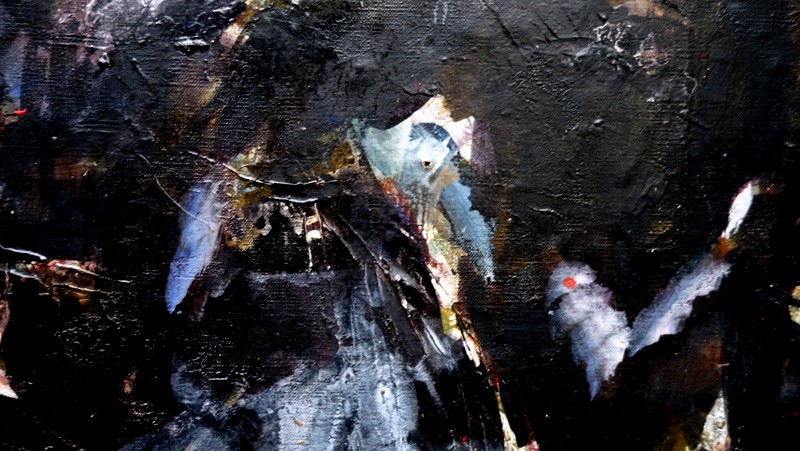 "black Abstraction" Batta Mihailovitch (serbian)...paris 1959-photo-3