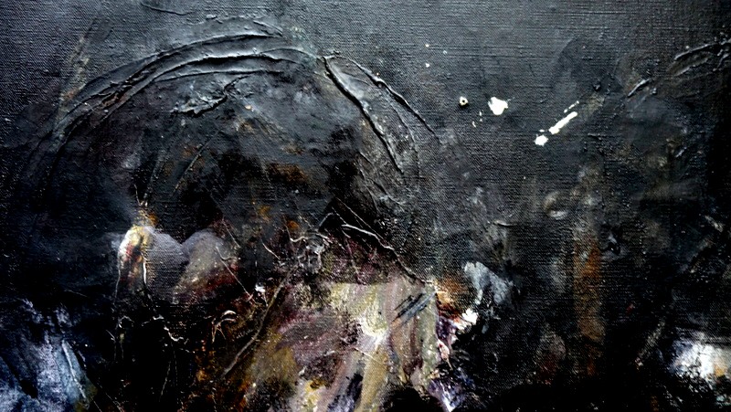 "black Abstraction" Batta Mihailovitch (serbian)...paris 1959-photo-1