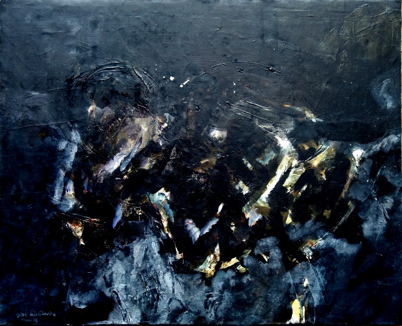 "black Abstraction" Batta Mihailovitch (serbian)...paris 1959
