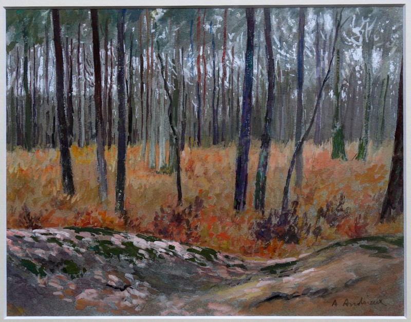 Lot de 3 Aquarelles "PAYSAGES "... Alfred ANDRIEUX  vers 1930-photo-1