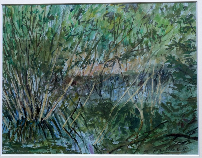 Lot de 3 Aquarelles "PAYSAGES "... Alfred ANDRIEUX  vers 1930-photo-3