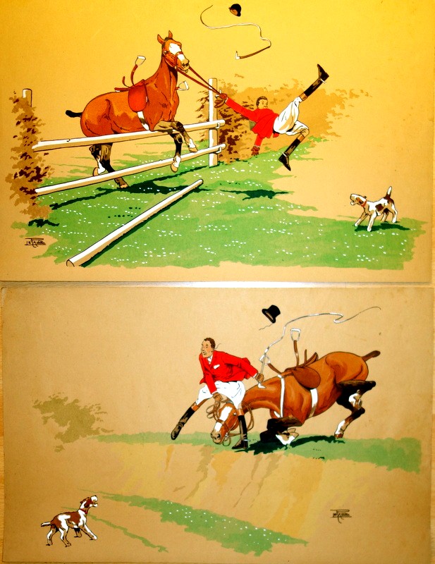 Lot de 2 "REFUS" Pochoirs par Etienne LE RALLIC vers 1950