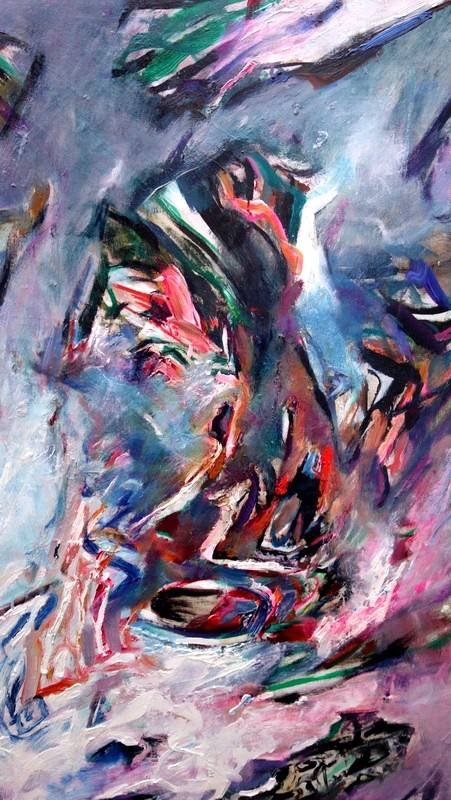 “pink Abstraction” Batta Mihailovitch (serbian)..1965 Paris-photo-2