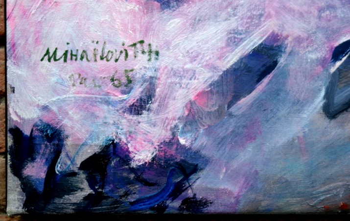 “pink Abstraction” Batta Mihailovitch (serbian)..1965 Paris-photo-2