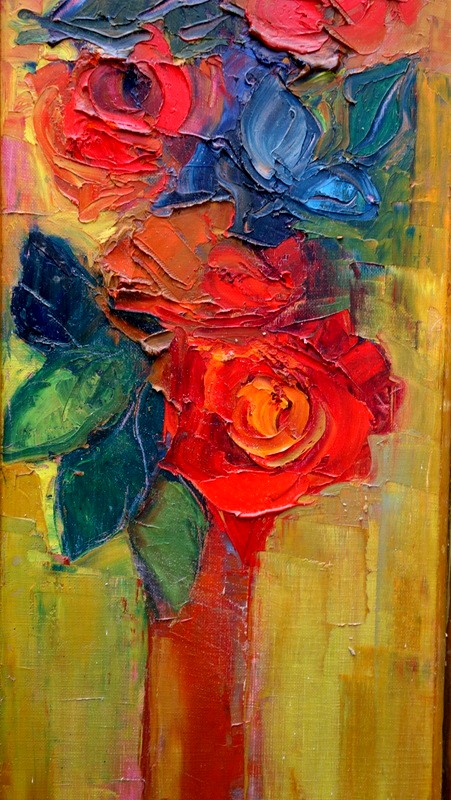"red Roses" By Marie Pirot ...1970/80-photo-2