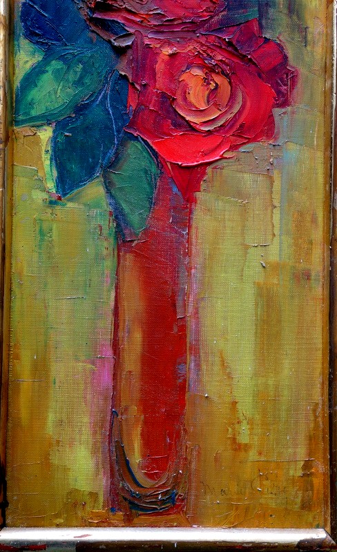 "red Roses" By Marie Pirot ...1970/80-photo-3