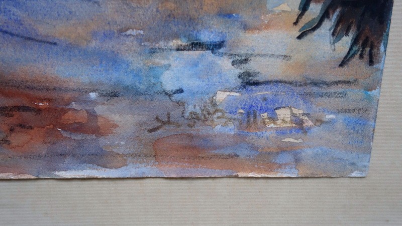 "caribbean Coast".....signed Watercolor.....1978-photo-4