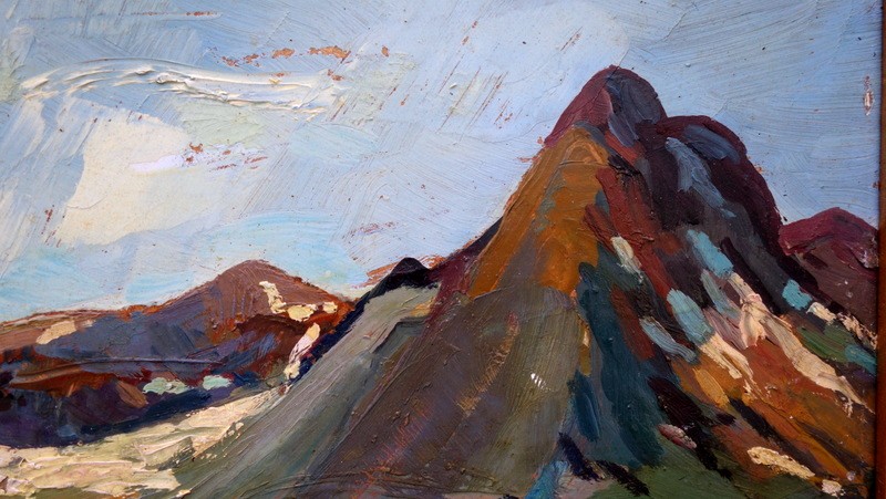 "lake Of The Pyrenees" By André Duprat Circa 1950/60-photo-2