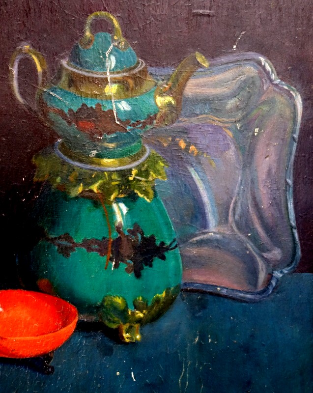 "the Green Teapot" By Gaby Lalanne (attr) Circa 1930-photo-2