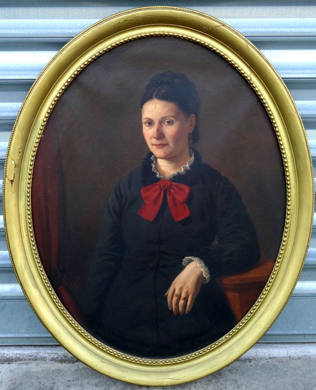 "madame" Large Portrait By Fenouillet ..1879