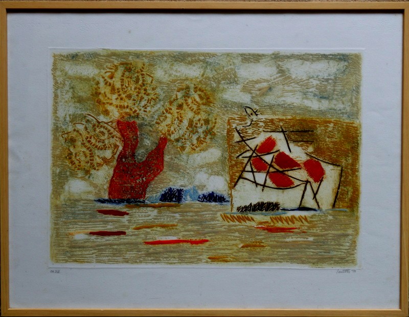 "Un ETE dans l'OUEST" lithographie par LOUTTRE .B