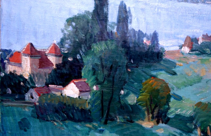 "side Of Lake Annecy" By Jpdelamotte, Salon From 1936-photo-2