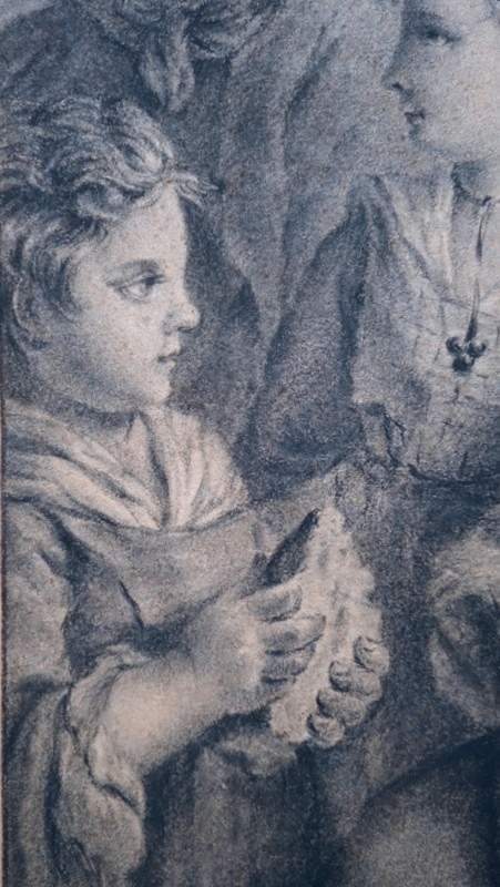 "La MERE et ses ENFANTS" Dessin Monogrammé E.V ...1809-photo-1