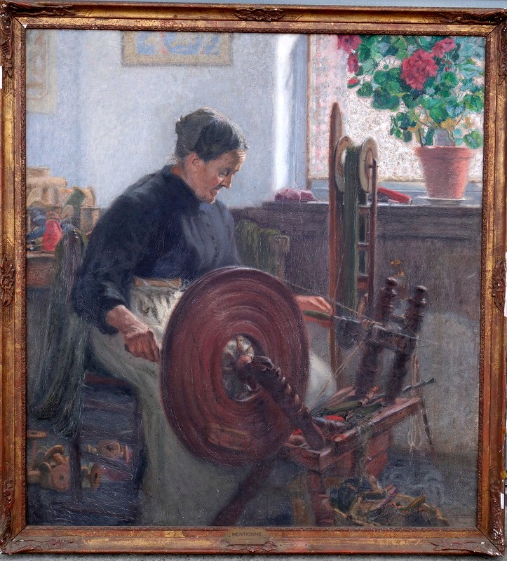 "La FILEUSE" par Paul BARIAN ....Salon vers 1920/30