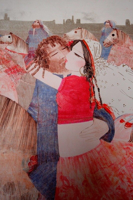 "l'ENLEVEMENT " Grande Lithographie par Darius MOHAJER (Iranien)-photo-2
