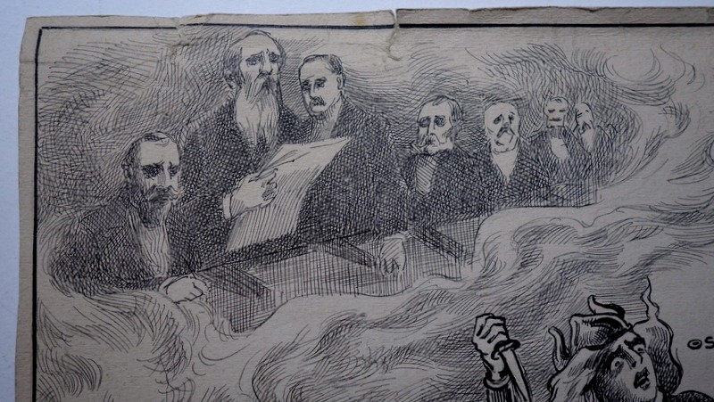 "germany, Poland, Serbia ..... " Russian, Polish (?) Drawing Circa 1914-photo-2