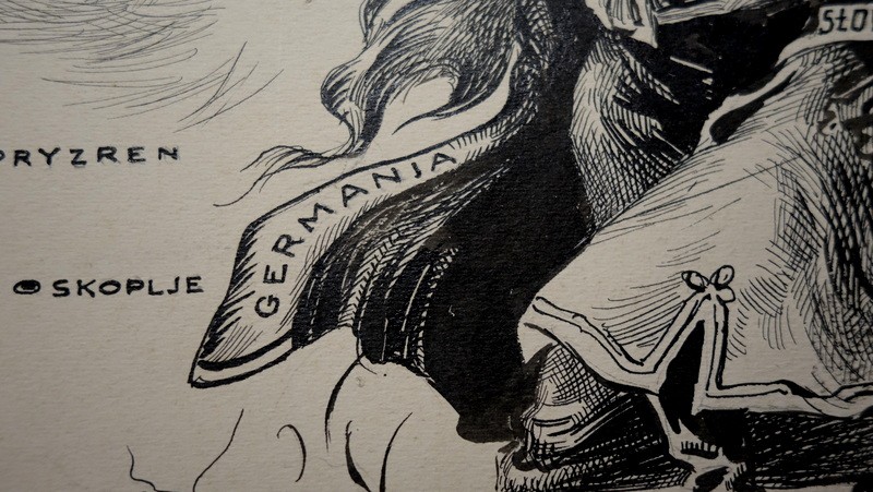 "germany, Poland, Serbia ..... " Russian, Polish (?) Drawing Circa 1914-photo-2