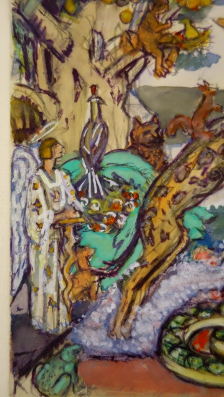 "earthly Paradise" Art Deco Watercolor Circa 1920/30-photo-3