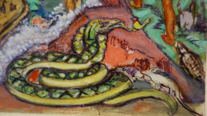 "earthly Paradise" Art Deco Watercolor Circa 1920/30-photo-1