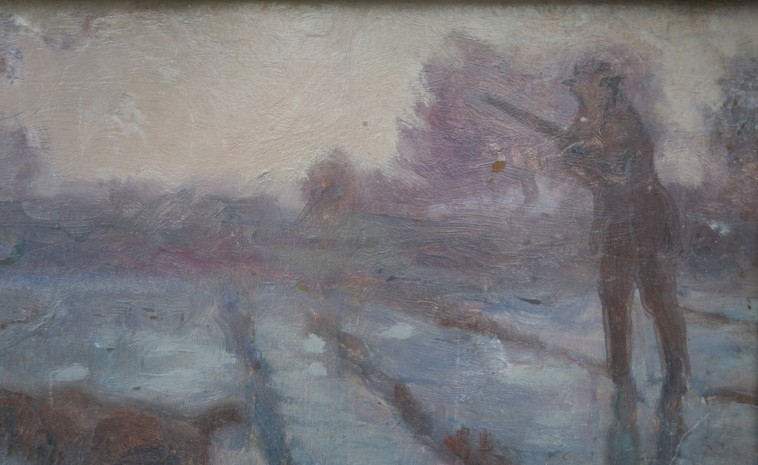 "CHASSE au CANARD" par Alfred ANDRIEUX vers 1920/30-photo-4