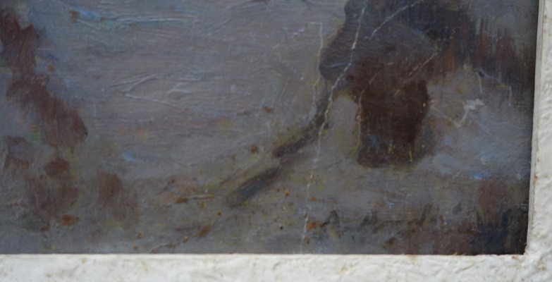 "CHASSE au CANARD" par Alfred ANDRIEUX vers 1920/30-photo-1