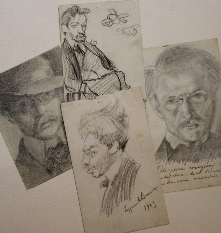 Lot de 4 "PORTRAITS POLONAIS" Signés ..POLOGNE 1903
