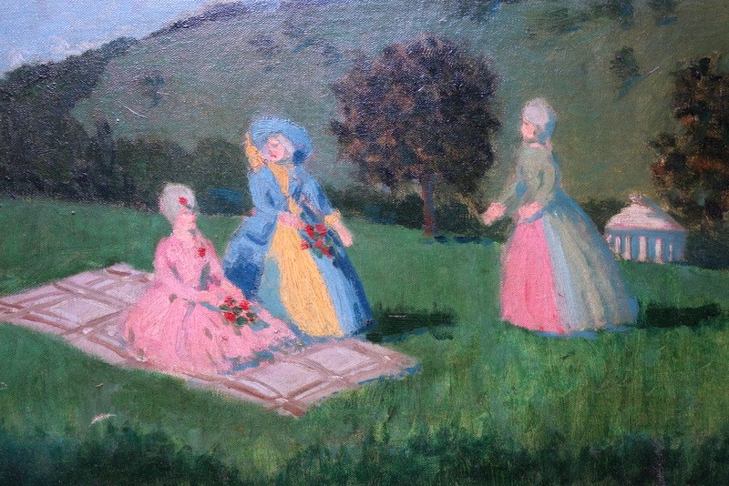 "country Scene" By Sandor Teplansky (hungarian) Circa 1920-photo-2