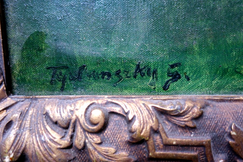 "country Scene" By Sandor Teplansky (hungarian) Circa 1920-photo-4