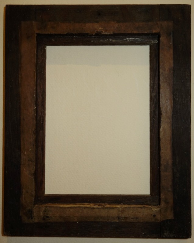 Petit "CADRE ART NOUVEAU" en Chéne et Laiton vers 1910/20-photo-4