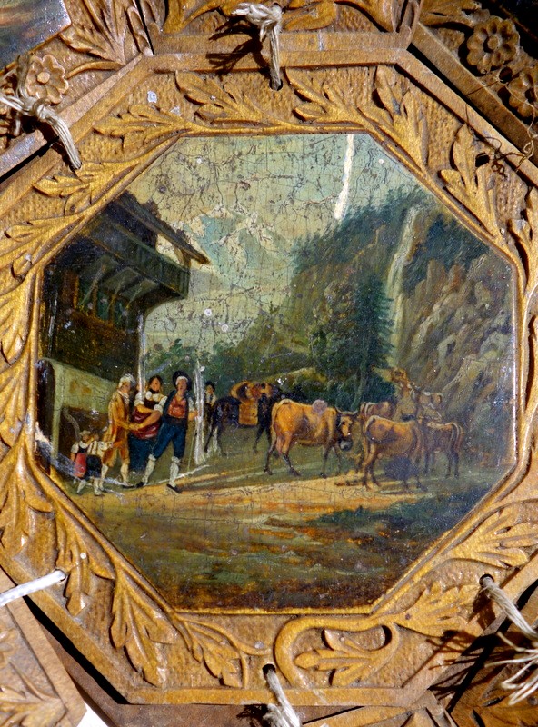 "painted Octagonal Cup" ......switzerland 19th Century -photo-1