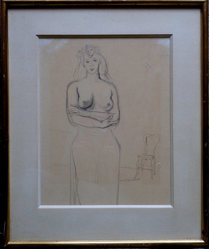 "FEMME NUE " Dessin par André MARCHAND -photo-2