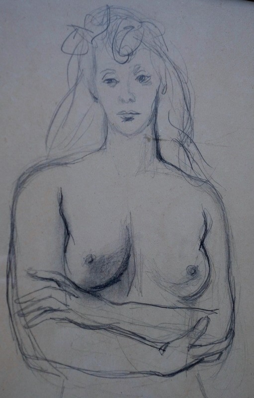 "FEMME NUE " Dessin par André MARCHAND -photo-3