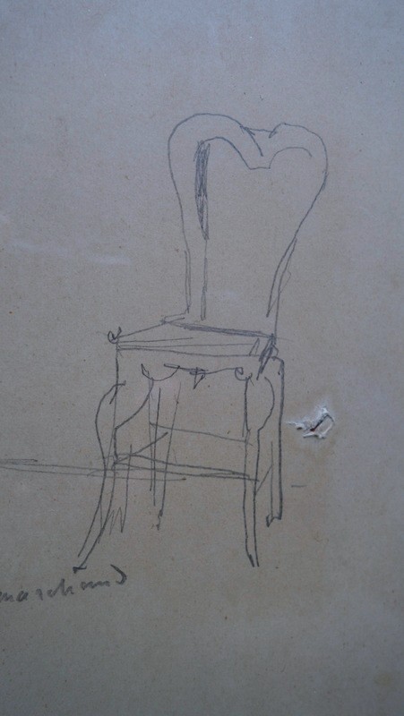 "FEMME NUE " Dessin par André MARCHAND -photo-3