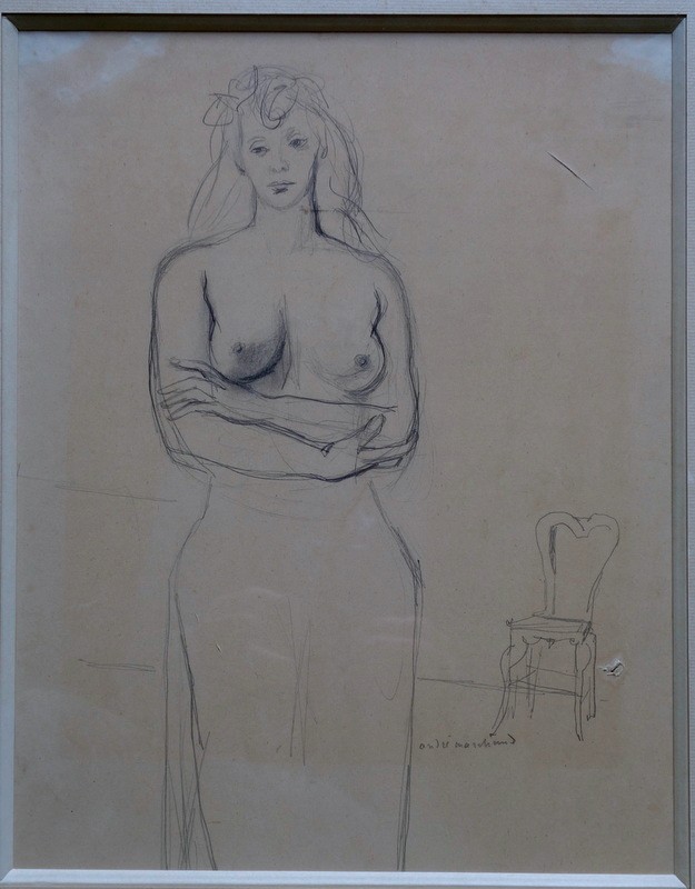 "FEMME NUE " Dessin par André MARCHAND 