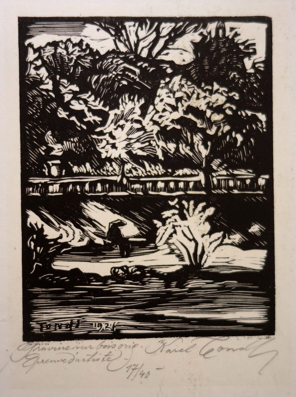 3 Gravures sur Bois par Karel TONDL (Tchéque ) vers 1920/25-photo-4