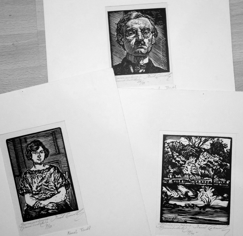 3 Gravures sur Bois par Karel TONDL (Tchéque ) vers 1920/25-photo-6