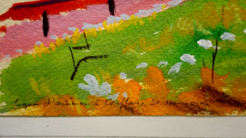 2 "landscapes" Achères, Chanteloup, Conflans ..g.genot 1955-photo-2