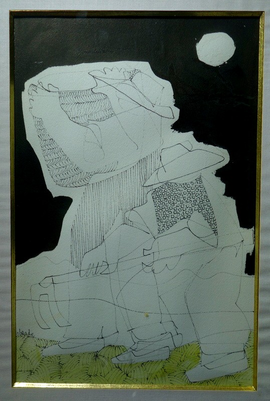 "PAYSANS " Sérigraphie par Pedro SOBRADO (Espagnol)-photo-2