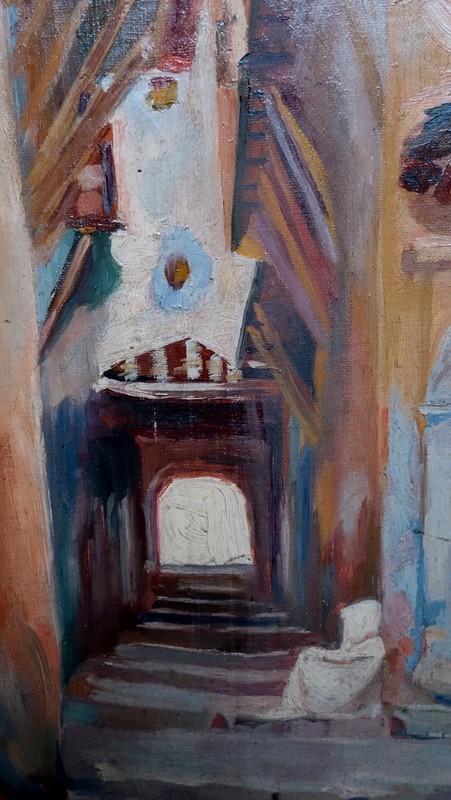 "PETITE RUE a ALGER ' Signature non déchiffrée...vers 1900/1920-photo-3