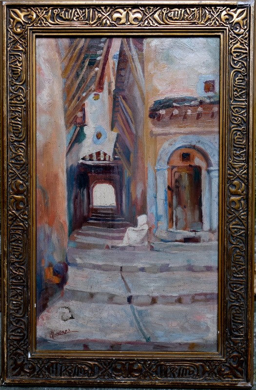 "PETITE RUE a ALGER ' Signature non déchiffrée...vers 1900/1920