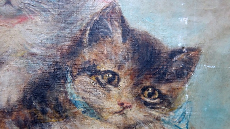 "the Kittens" Undeciphered Signature Circa 1930-photo-4