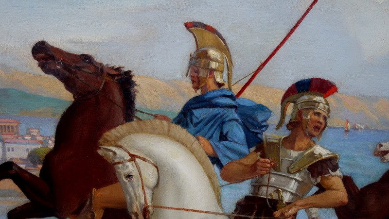 "Le RETOUR de la CAVALERIE" par André-Pierre LUPIAC vers 1930-photo-3