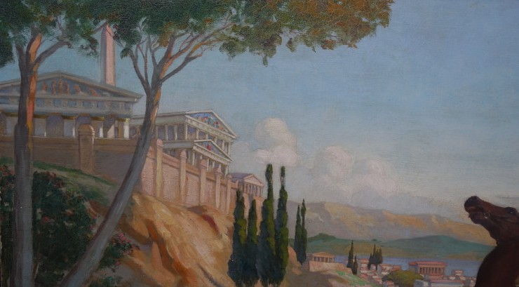 "Le RETOUR de la CAVALERIE" par André-Pierre LUPIAC vers 1930-photo-1