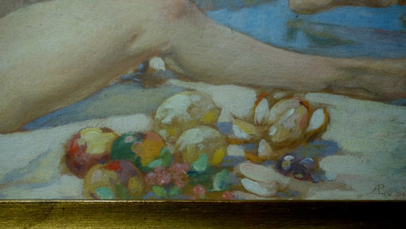 "leda And The Swan" By André-pierre Lupiac Circa 1930-photo-2